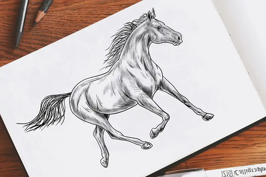 pferd malen einfach