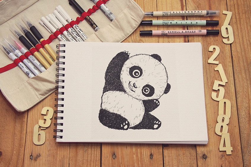 panda zeichnen
