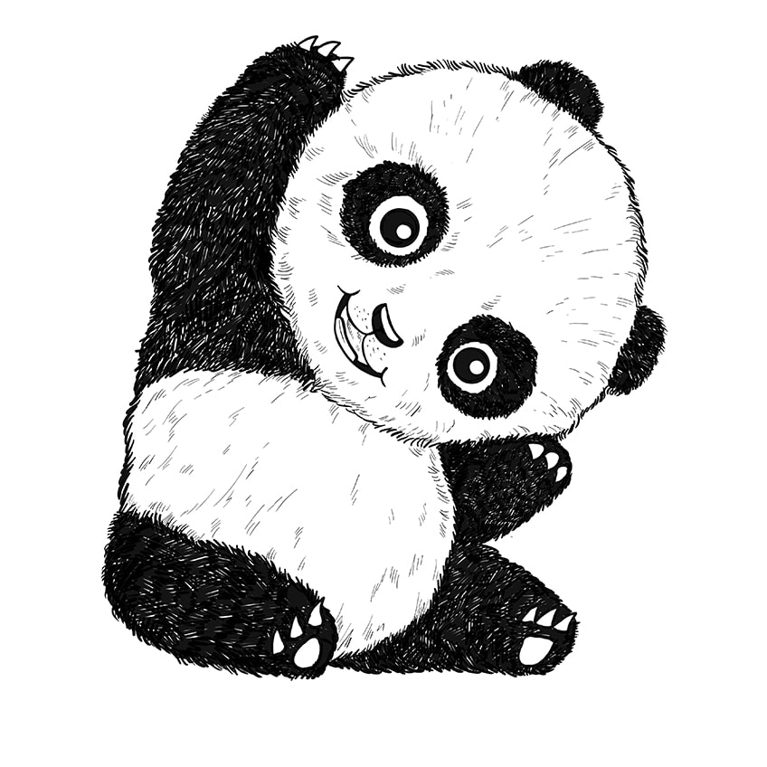 pandabär zeichnen