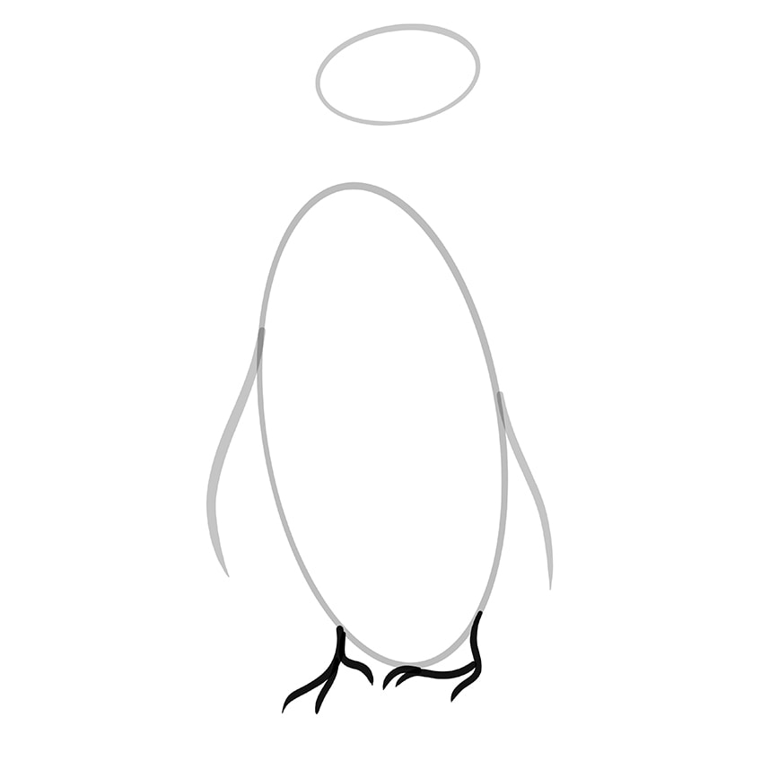 pinguin zeichnen schritt 04