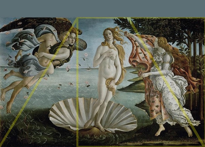 Geburt der Venus Proportionen