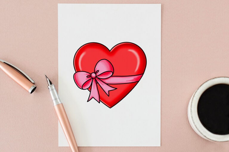Herz zeichnen lernen – Male ein perfektes Herz mit Schleife