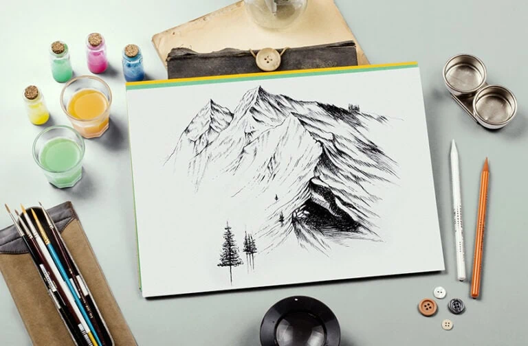 Berge zeichnen – Lerne eine realistische Berglandschaft zu malen