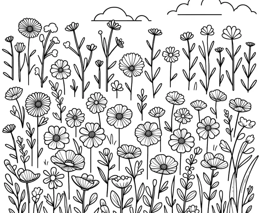 flower coloring page 09