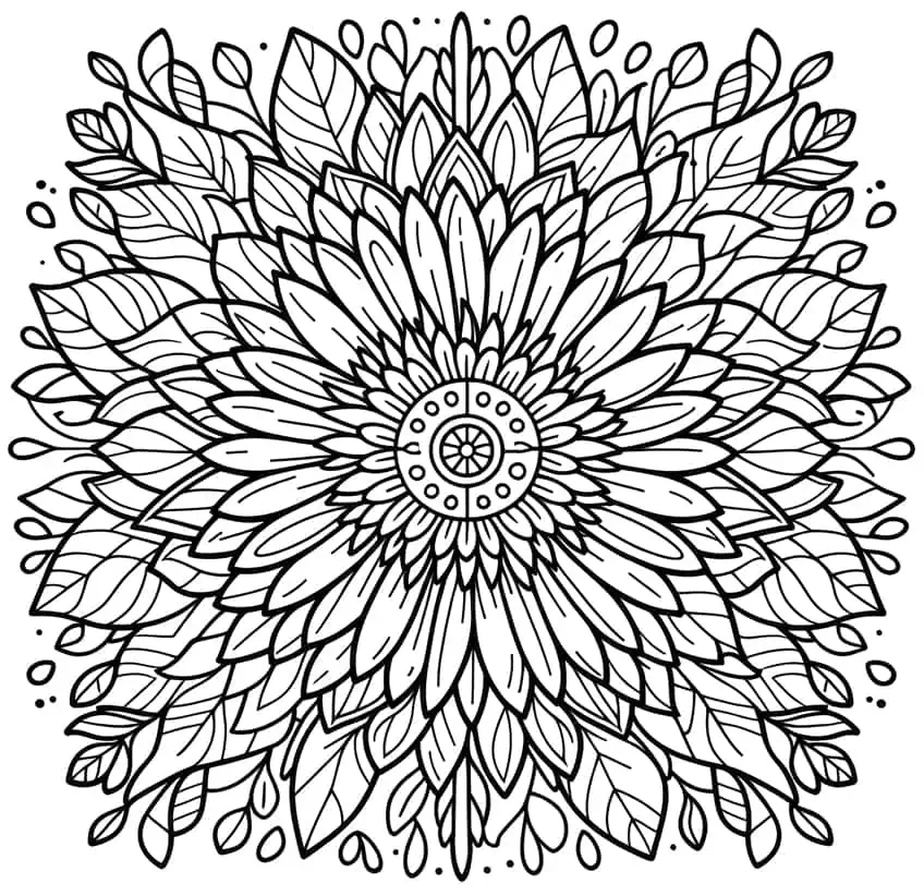 flower coloring page 28