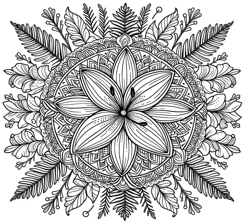 flower coloring page 29