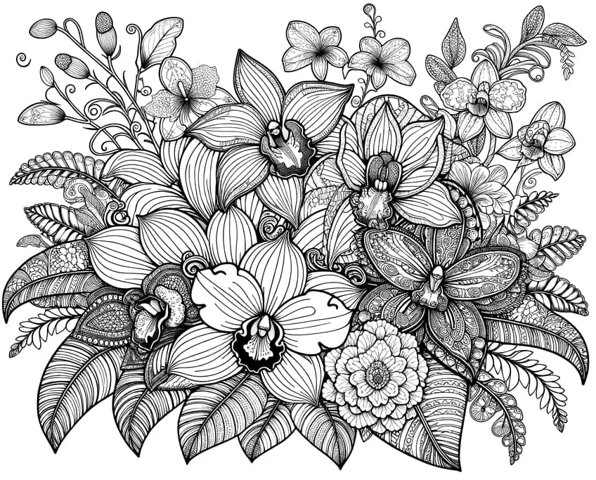 flower coloring page 40