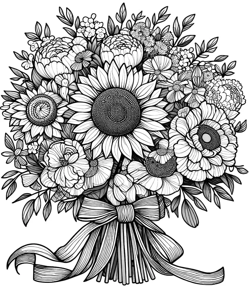 flower coloring page 41
