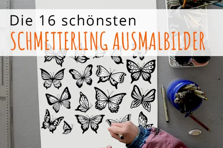 Schmetterling Ausmalbilder – Die 16 schönsten Malvorlagen