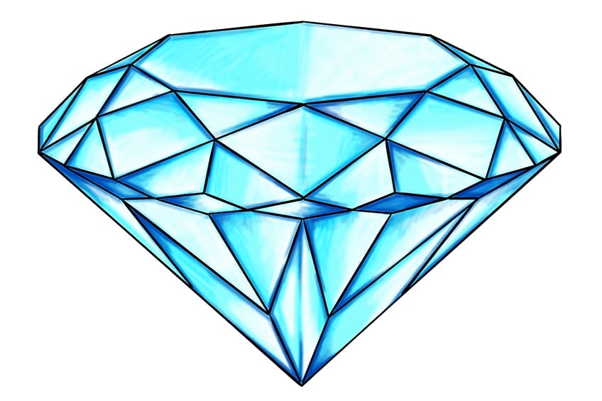 diamant zeichnen 3d
