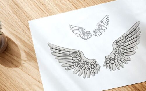  Flügel zeichnen - 14 Schritte zu deiner Engelsfluegelzeichnung Illustration 