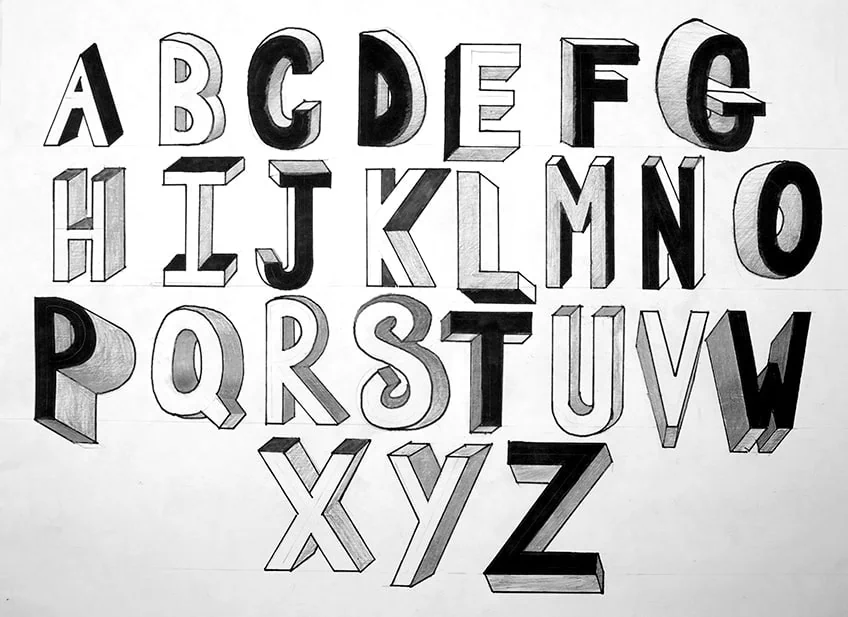 3d lettering