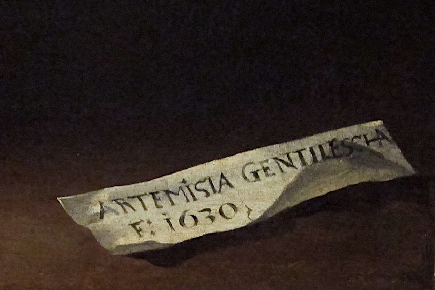 Artemisia Gentileschi unterschrift