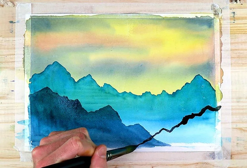 aquarell berge