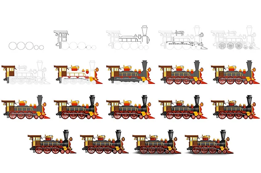 lokomotive malen