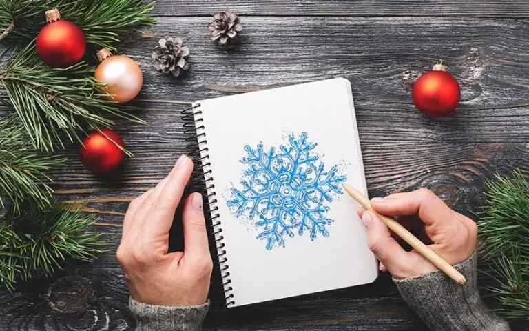 Schneeflocke zeichnen – Zeichnen realistischer Schneeflocken