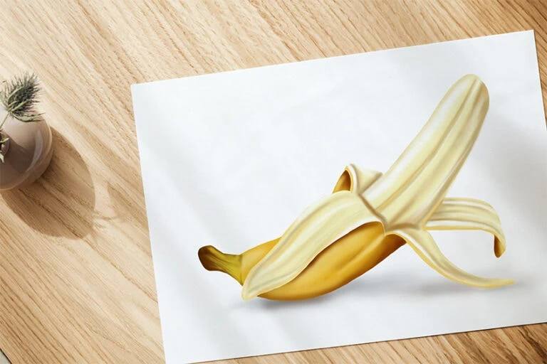 Banane zeichnen – Lerne eine realistische Banane zu zeichnen