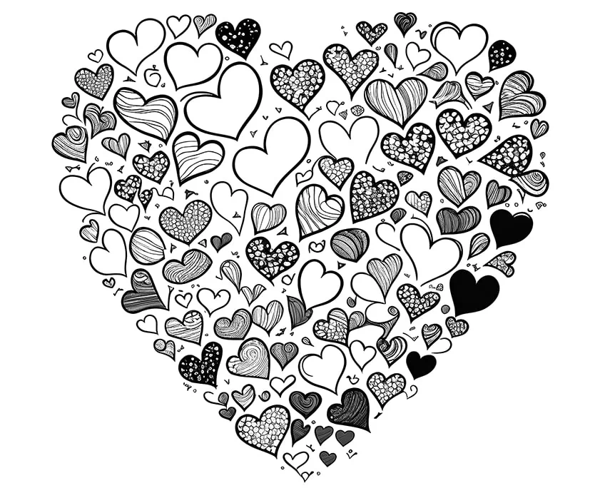 hearty heart coloring page