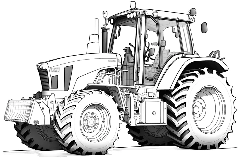 traktor loader ausmalbild