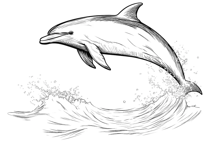 delfin ausmalbild 04