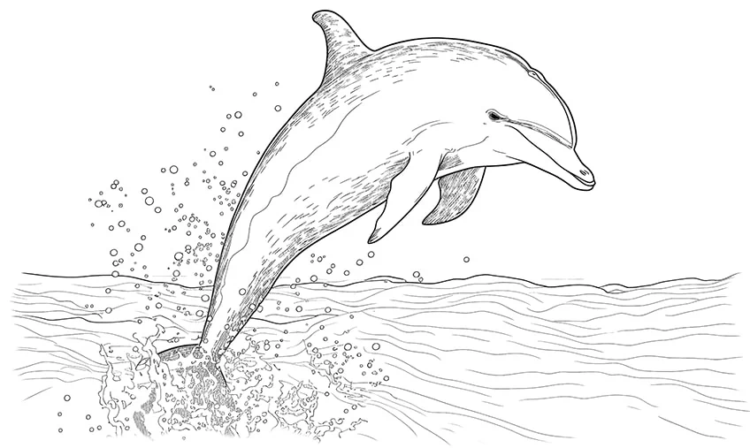 delfin ausmalbild 07