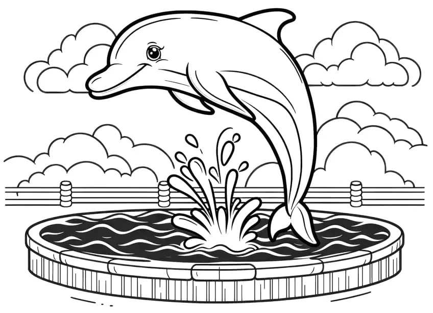 delfin malvorlage 03