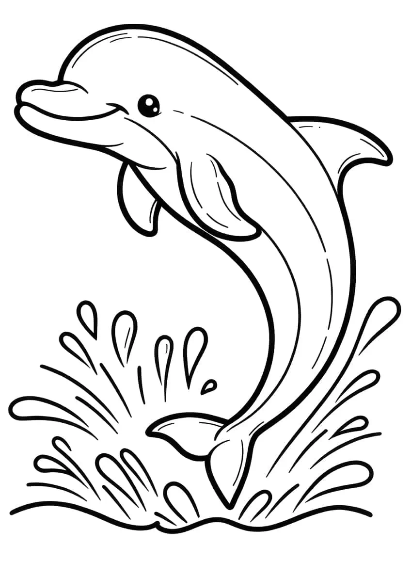 delfin malvorlage 07
