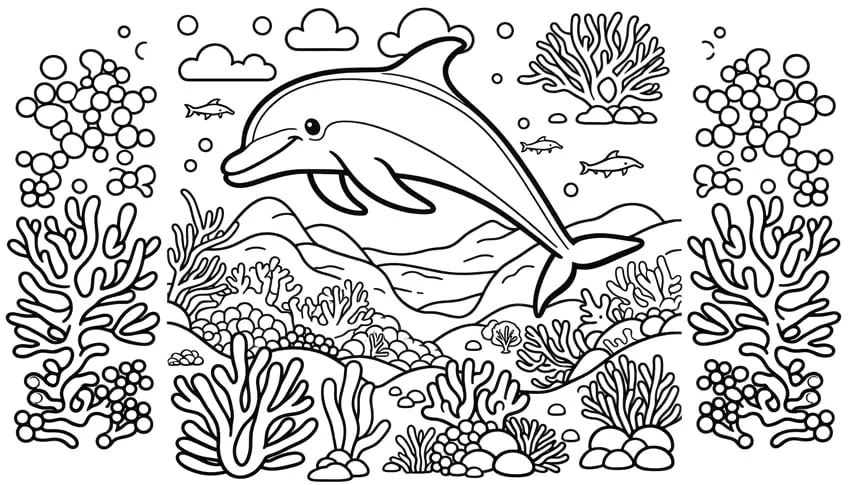 delfin malvorlage 10