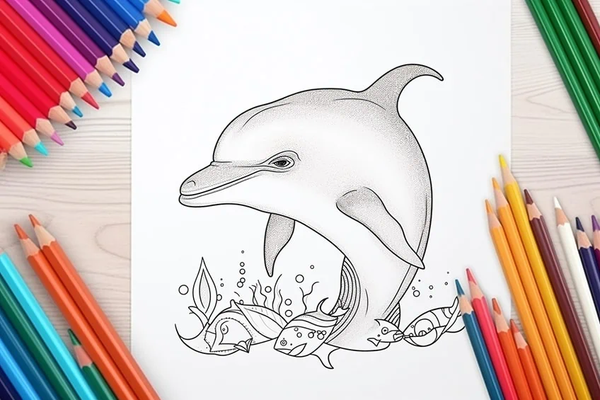 delfin malvorlagen