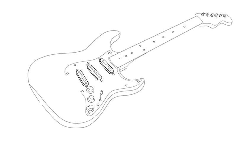 Guitar Drawing 4