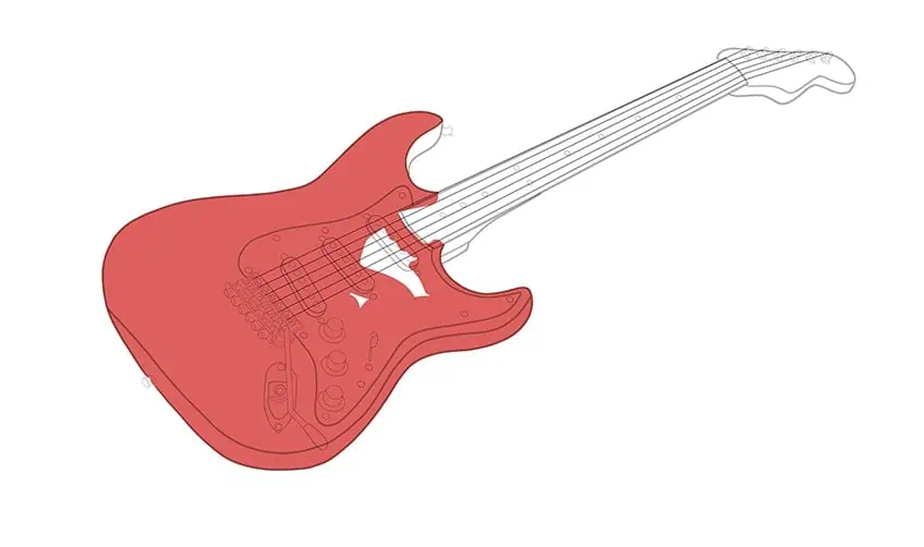 Guitar Drawing 7