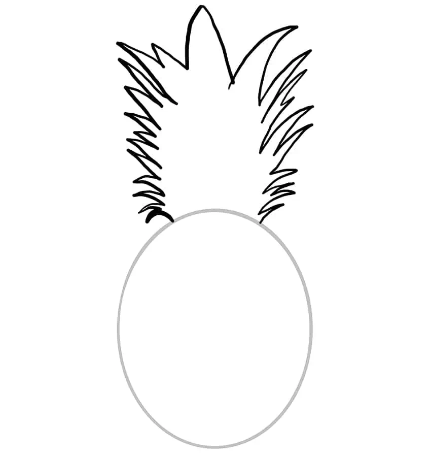 Ananas Zeichnung 2