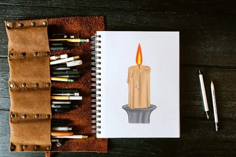 Kerze zeichnen – Einfache Wachslicht-Zeichenstunde