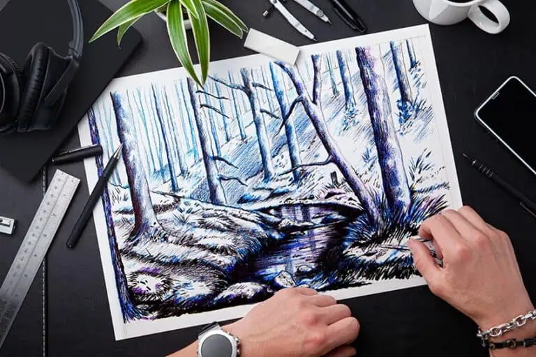 Wald zeichnen – Schritt-für-Schritt-Anleitung zum Zeichnen