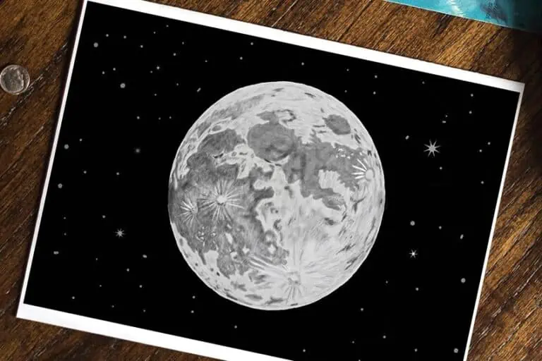 Mond zeichnen – Einfache Anleitung mit detaillierten Bildern