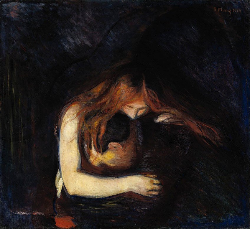 Dunkle Gemälde von Edvard Munch