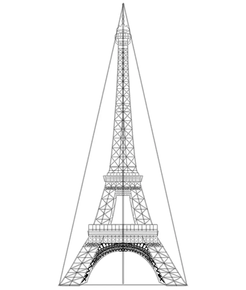 Easy Eiffel Tower Drawing 12