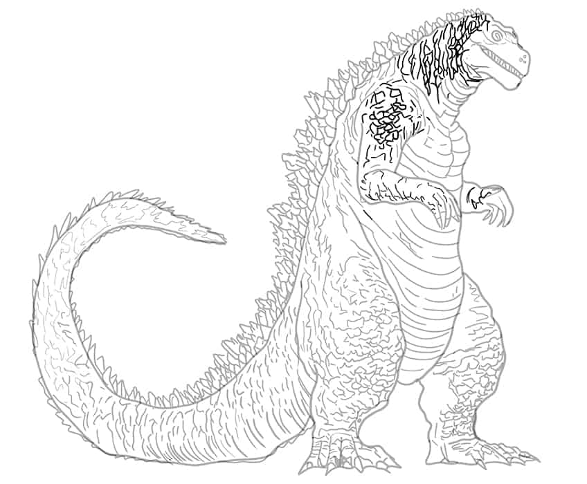 Godzilla Zeichnung 19