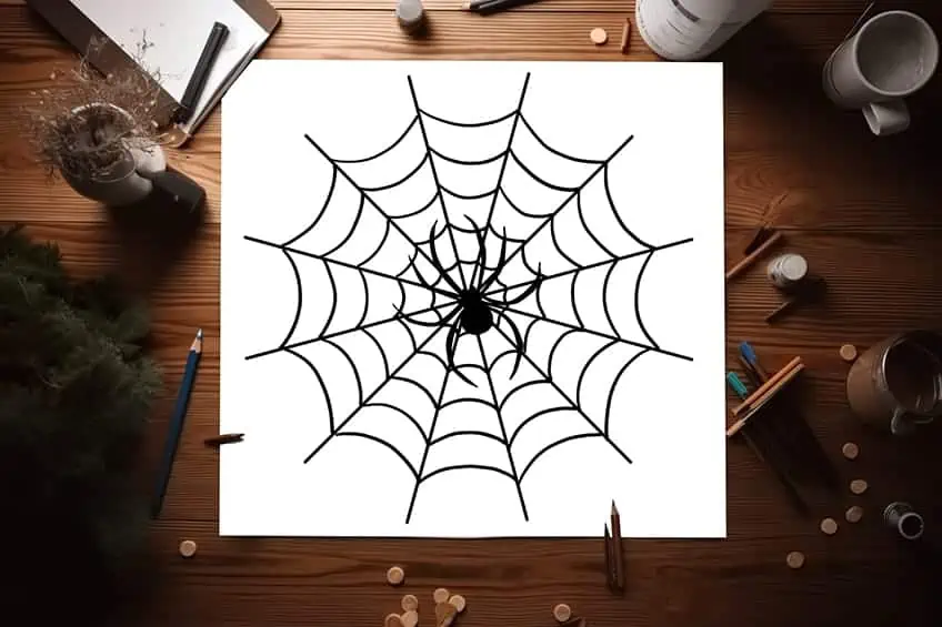 Spinnennetz zeichnen