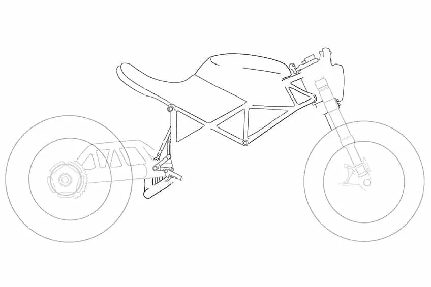 Motorrad Zeichnung 04