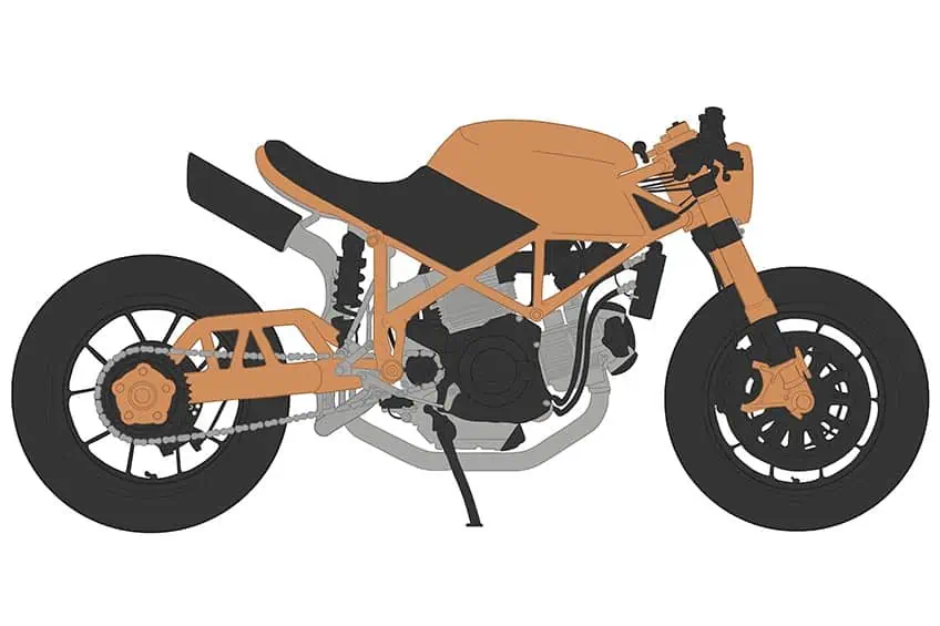 Motorrad Zeichnung 10