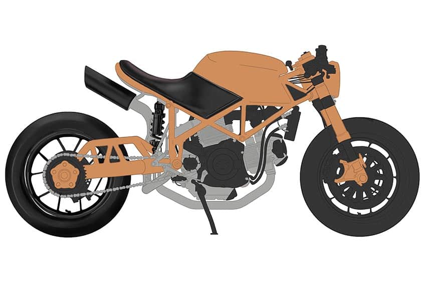 Motorrad Zeichnung 11