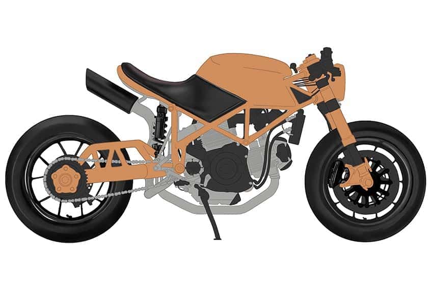 Motorrad Zeichnung 12