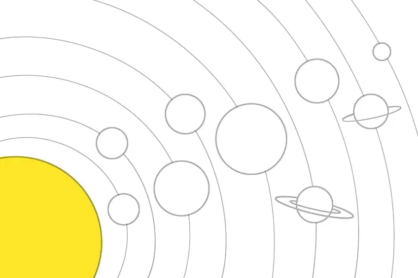 Sonnensystem Zeichnung 04