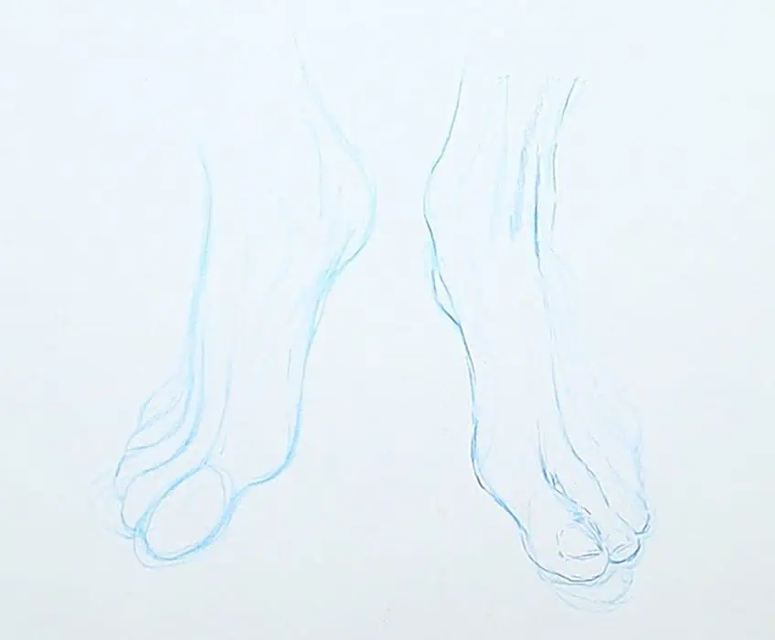 Füße Zeichnung 11