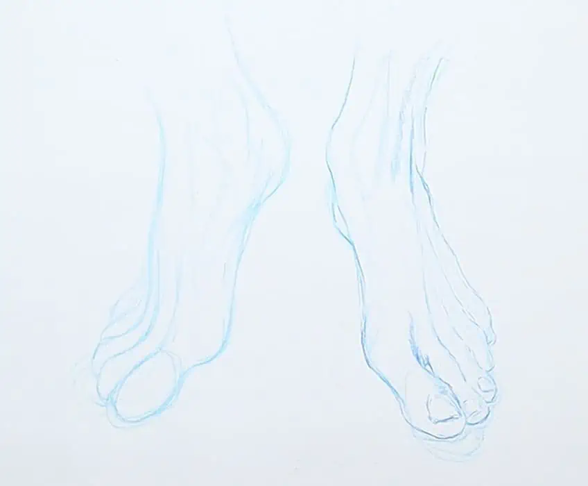 Füße Zeichnung 13