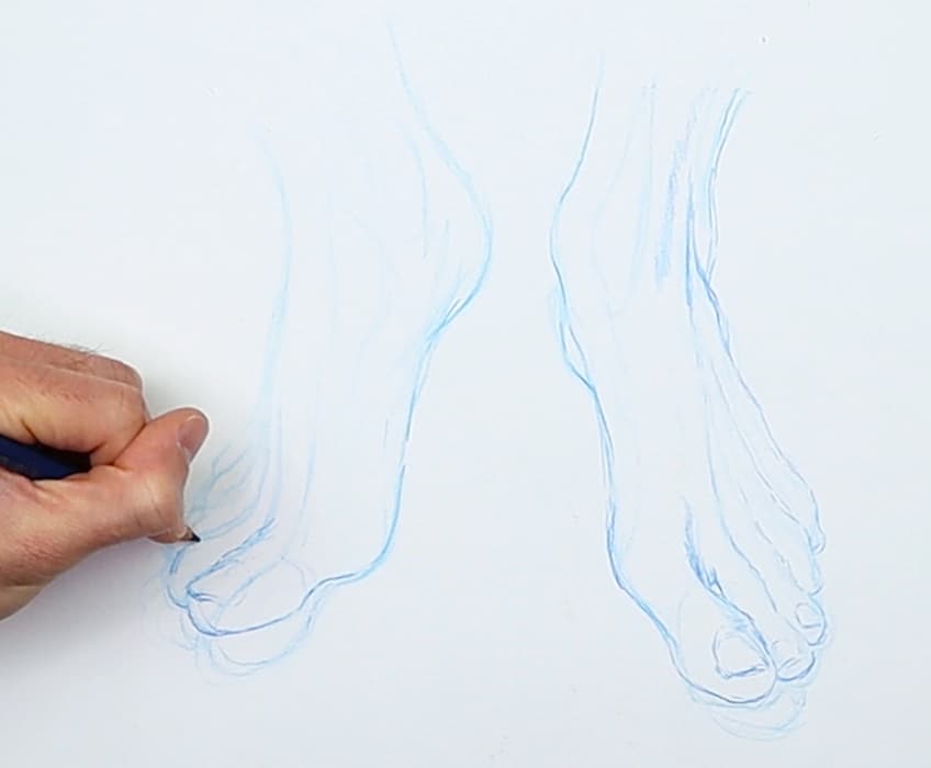Füße Zeichnung 16