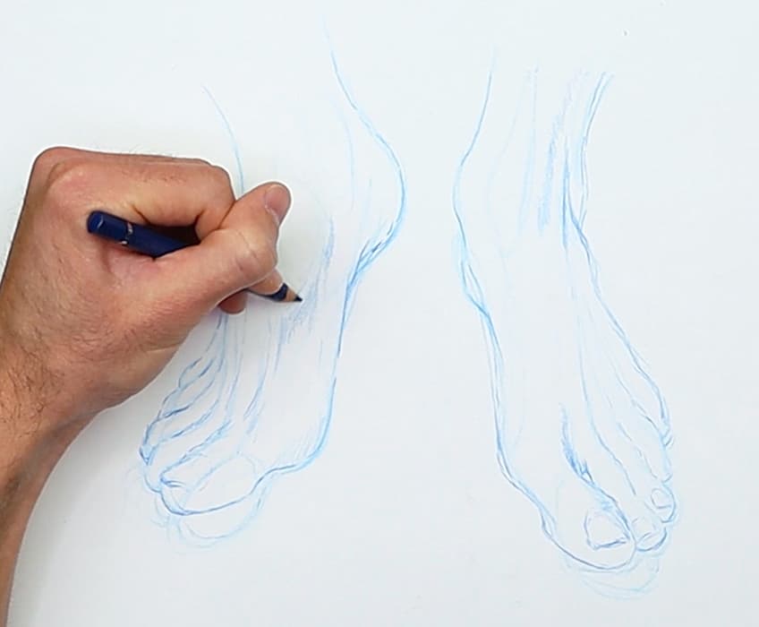 feet drawing 19