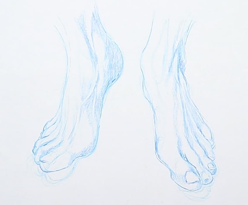 feet drawing 26