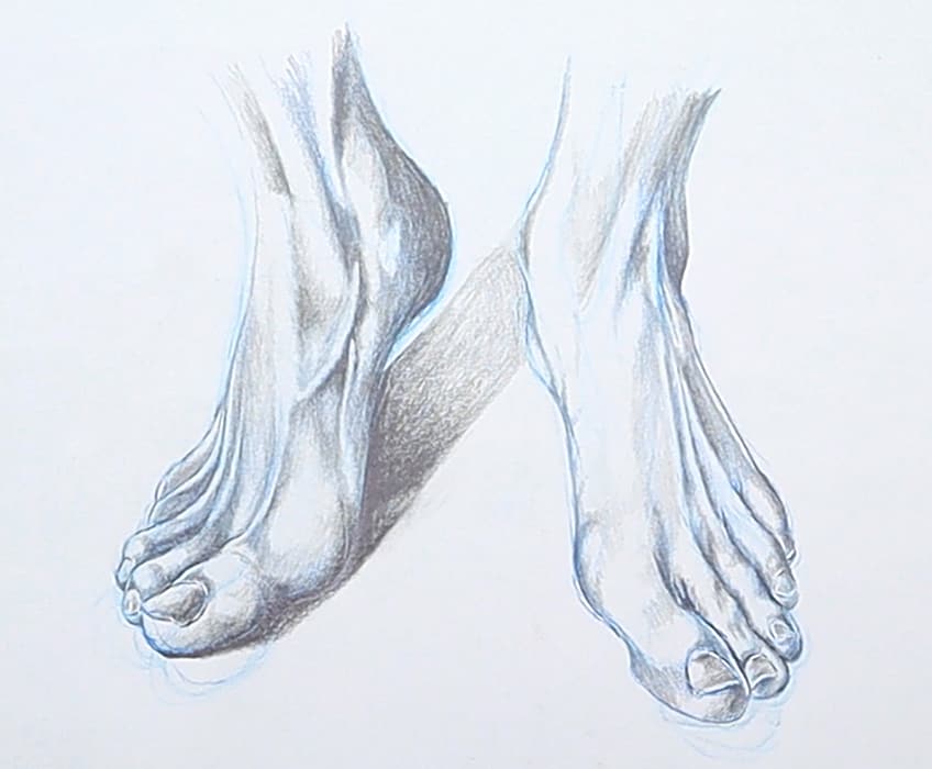 feet drawing 55